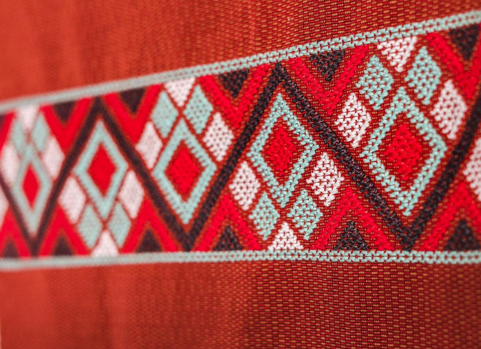 Yox Hotel Boutique San Cristóbal de Las Casas Szoba fotó Detail of a traditional kilim